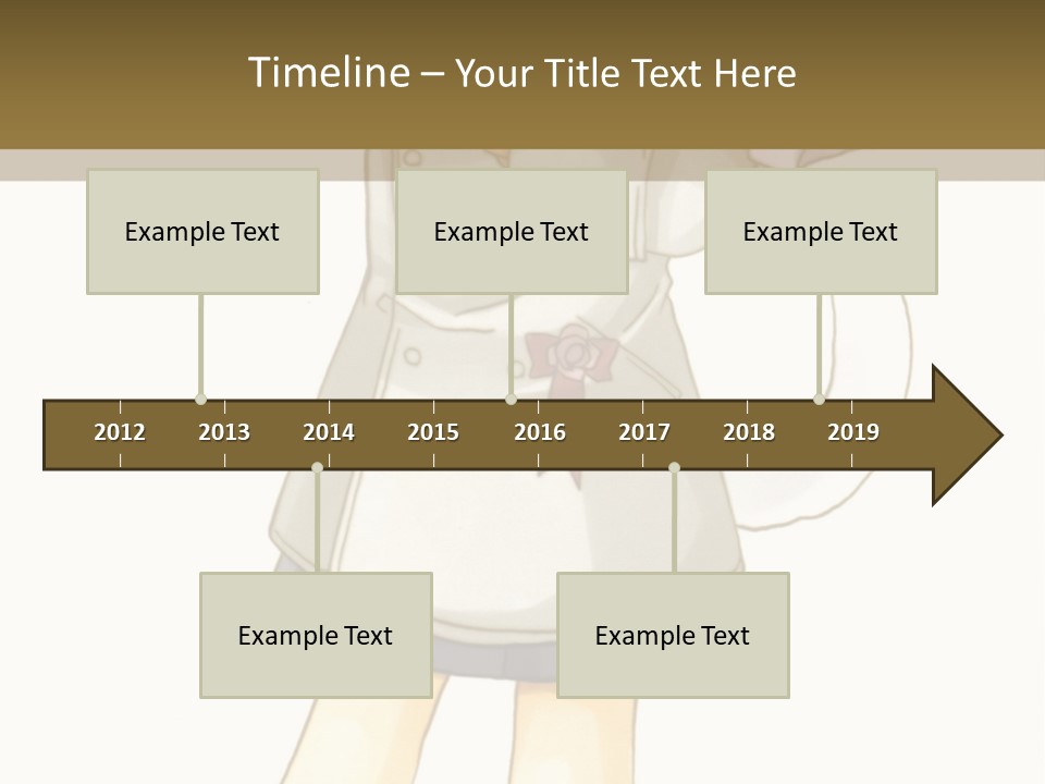 A Girl With Green Hair Holding A Flower And A Bat PowerPoint Template