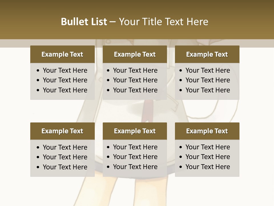 A Girl With Green Hair Holding A Flower And A Bat PowerPoint Template