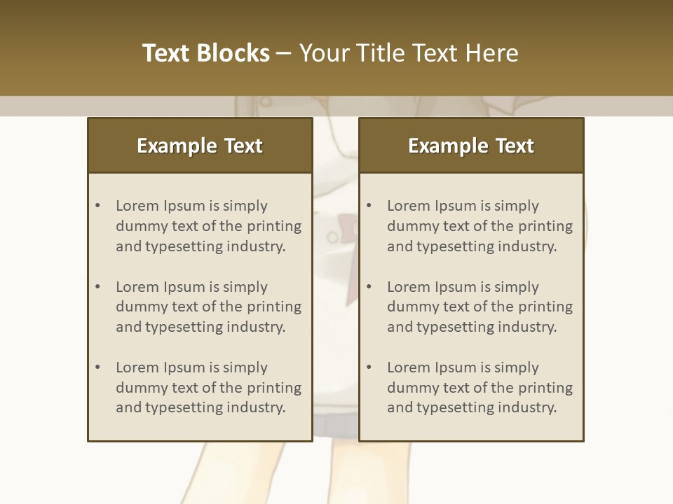 A Girl With Green Hair Holding A Flower And A Bat PowerPoint Template