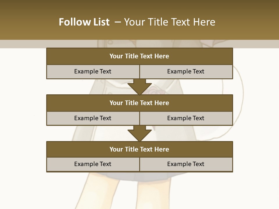 A Girl With Green Hair Holding A Flower And A Bat PowerPoint Template
