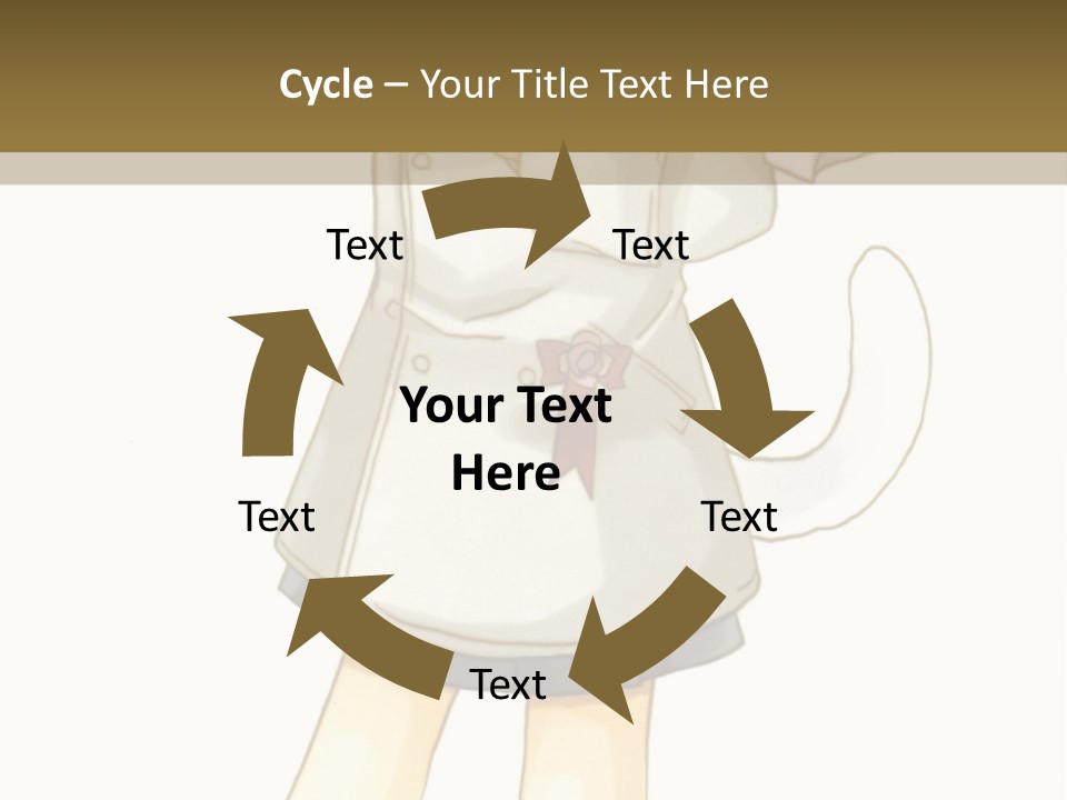 A Girl With Green Hair Holding A Flower And A Bat PowerPoint Template