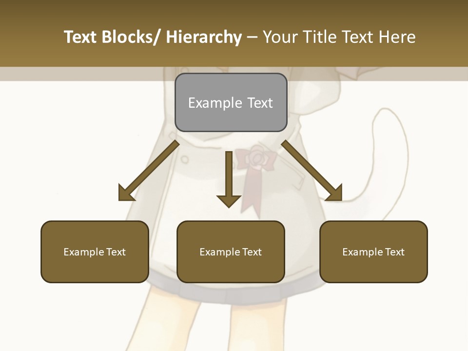 A Girl With Green Hair Holding A Flower And A Bat PowerPoint Template