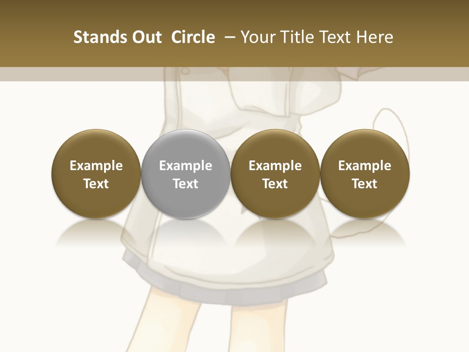 A Girl With Green Hair Holding A Flower And A Bat PowerPoint Template