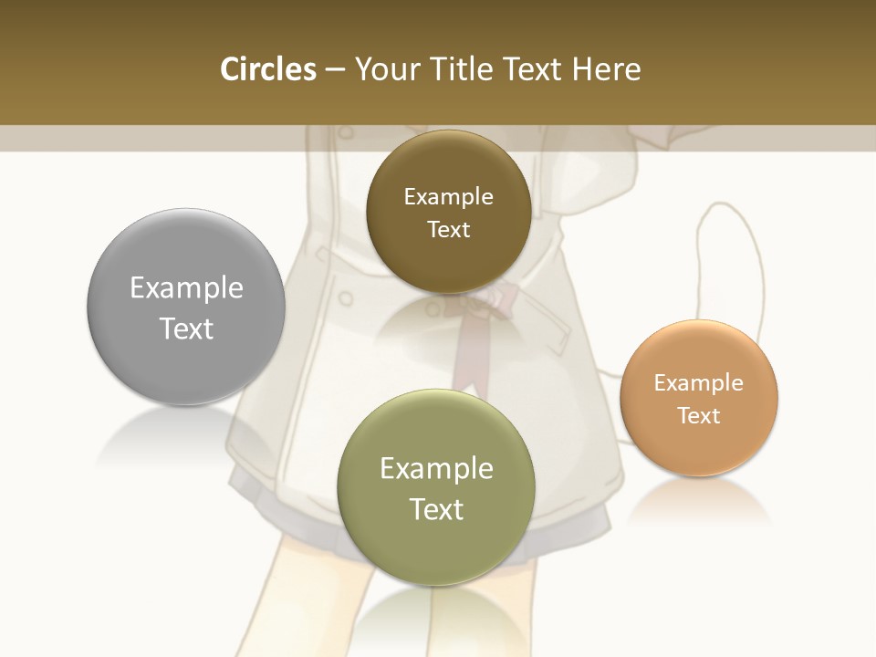 A Girl With Green Hair Holding A Flower And A Bat PowerPoint Template