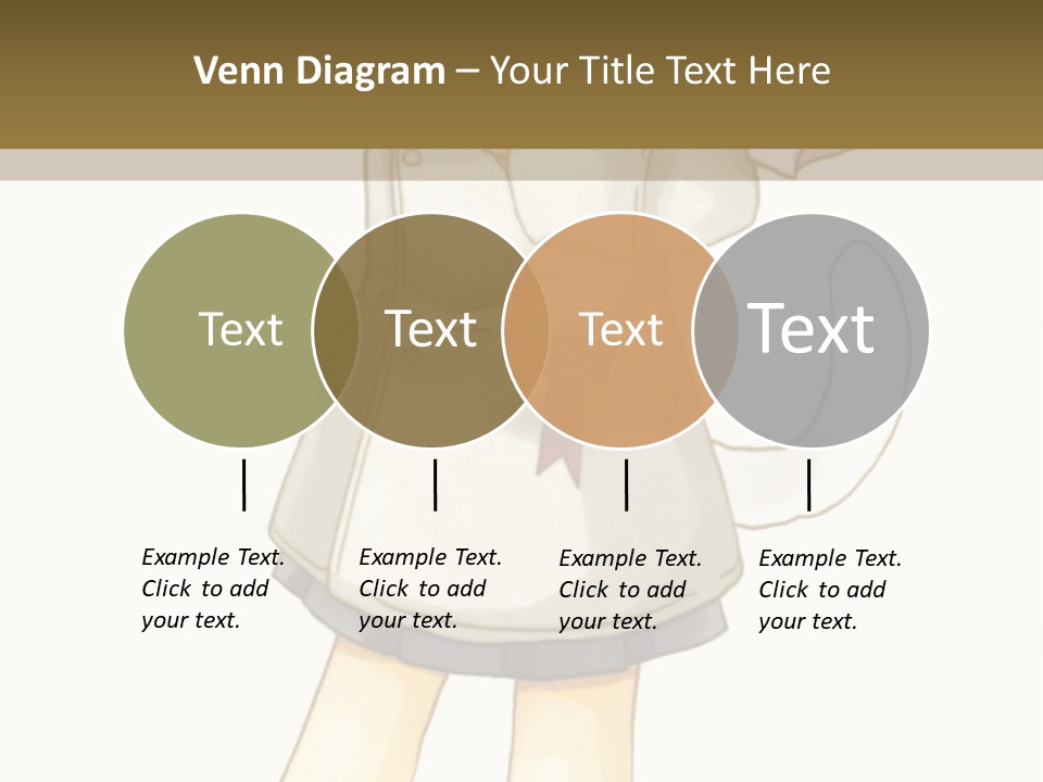 A Girl With Green Hair Holding A Flower And A Bat PowerPoint Template