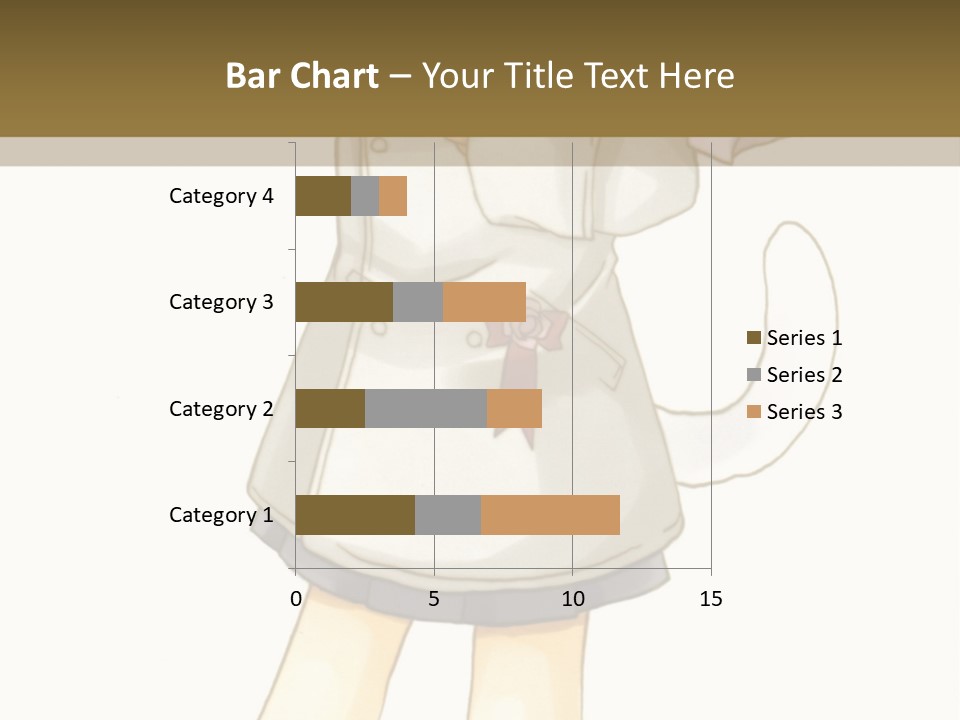 A Girl With Green Hair Holding A Flower And A Bat PowerPoint Template