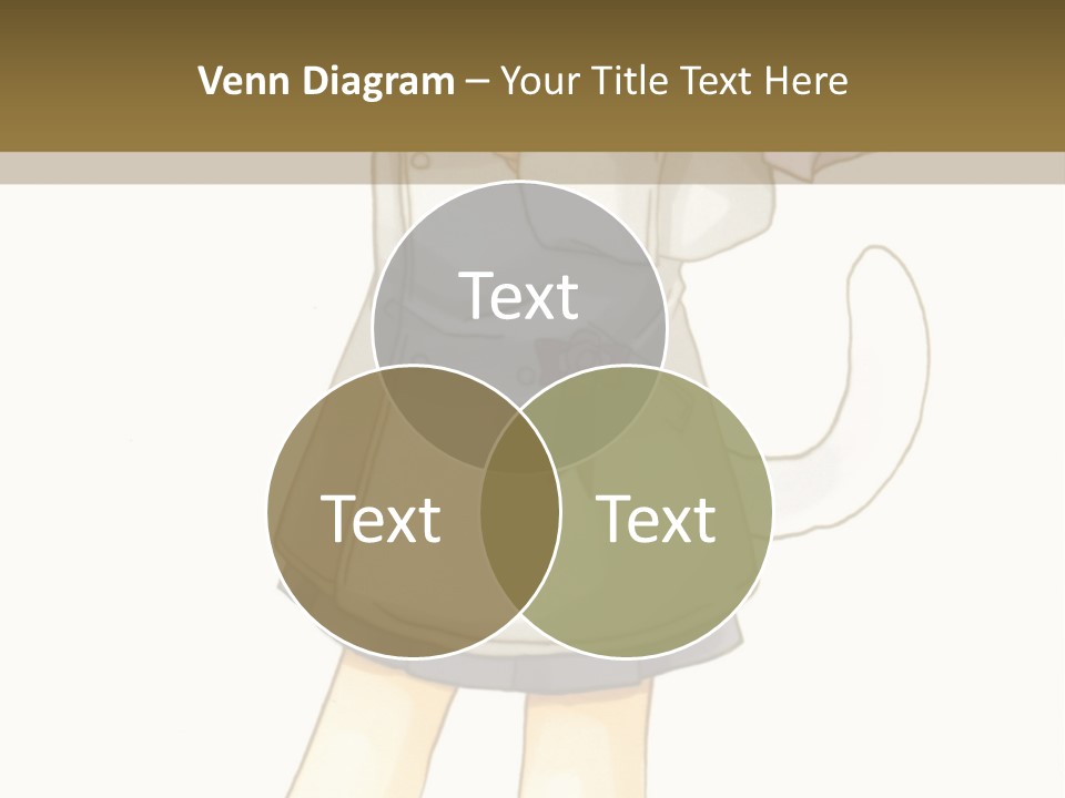 A Girl With Green Hair Holding A Flower And A Bat PowerPoint Template