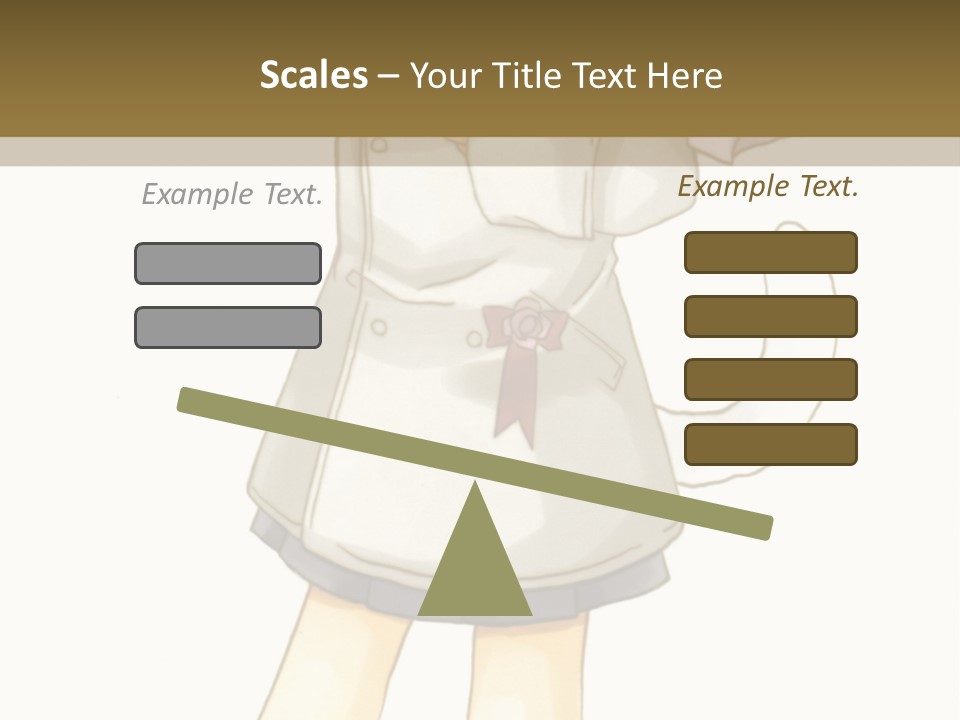 A Girl With Green Hair Holding A Flower And A Bat PowerPoint Template