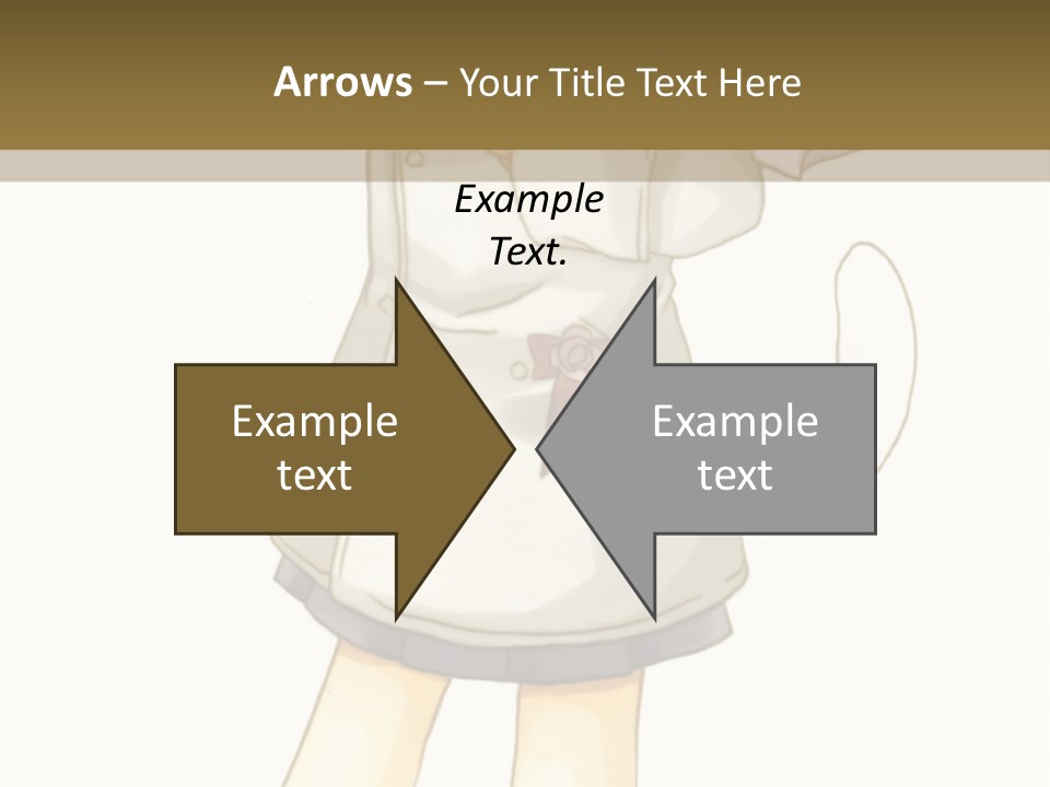 A Girl With Green Hair Holding A Flower And A Bat PowerPoint Template