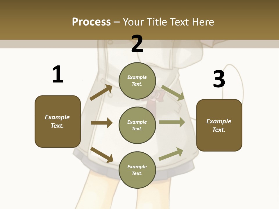 A Girl With Green Hair Holding A Flower And A Bat PowerPoint Template