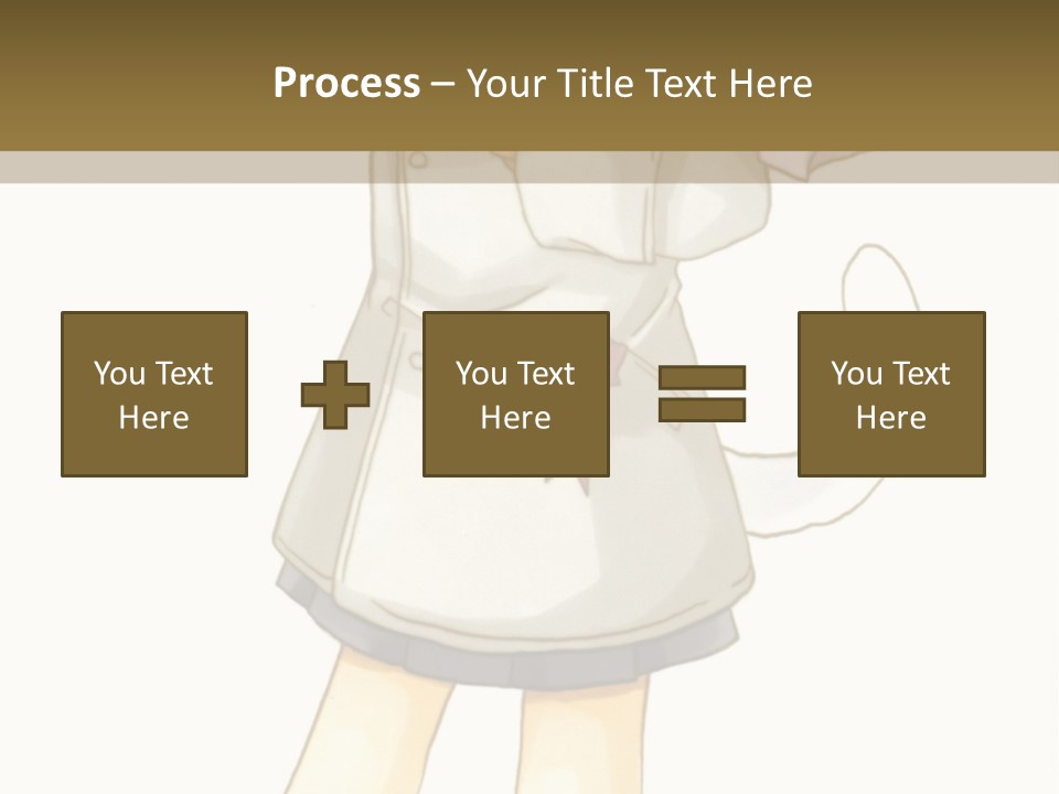 A Girl With Green Hair Holding A Flower And A Bat PowerPoint Template