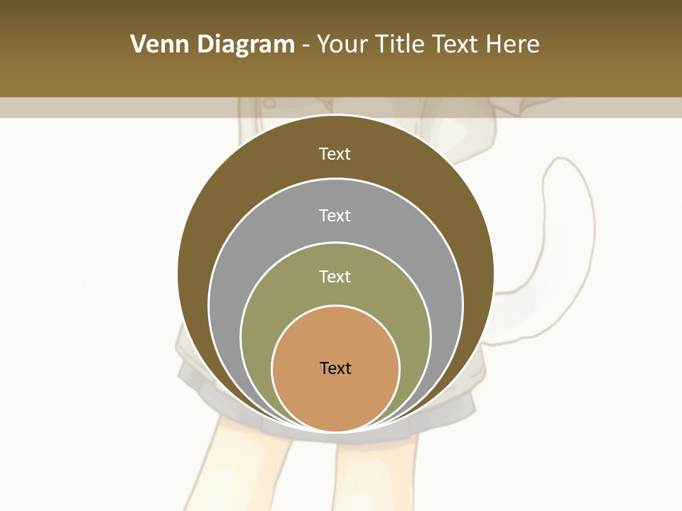 A Girl With Green Hair Holding A Flower And A Bat PowerPoint Template