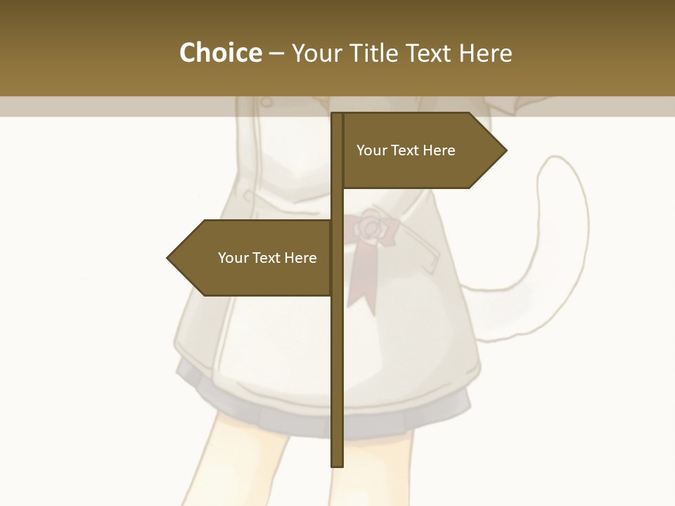 A Girl With Green Hair Holding A Flower And A Bat PowerPoint Template