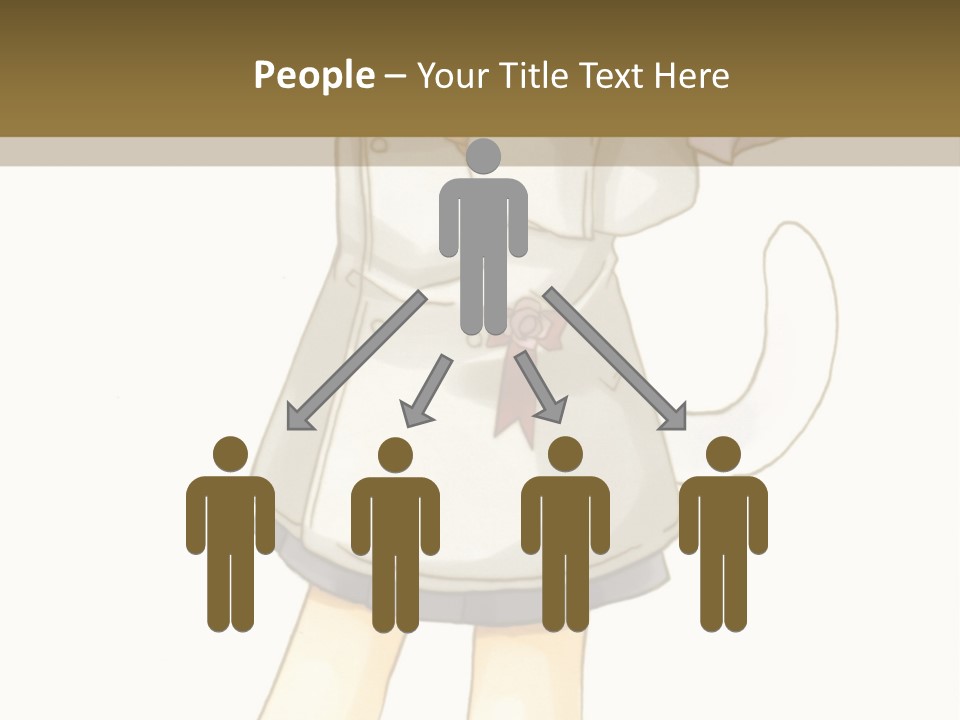 A Girl With Green Hair Holding A Flower And A Bat PowerPoint Template