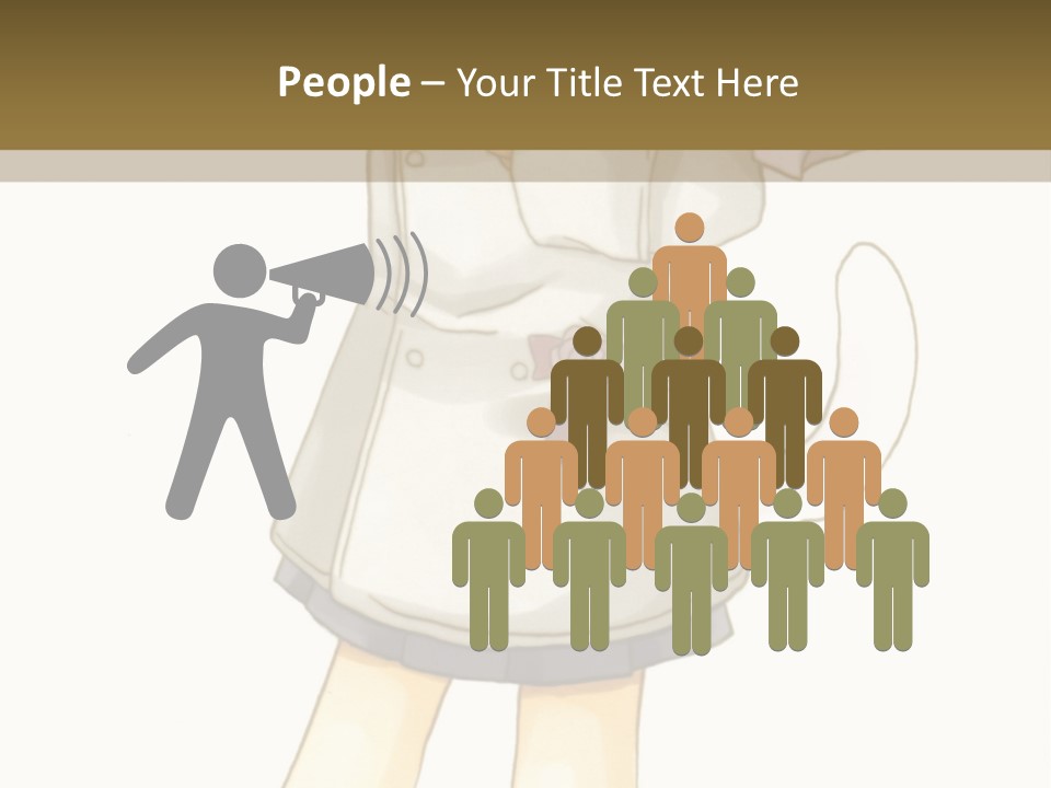 A Girl With Green Hair Holding A Flower And A Bat PowerPoint Template