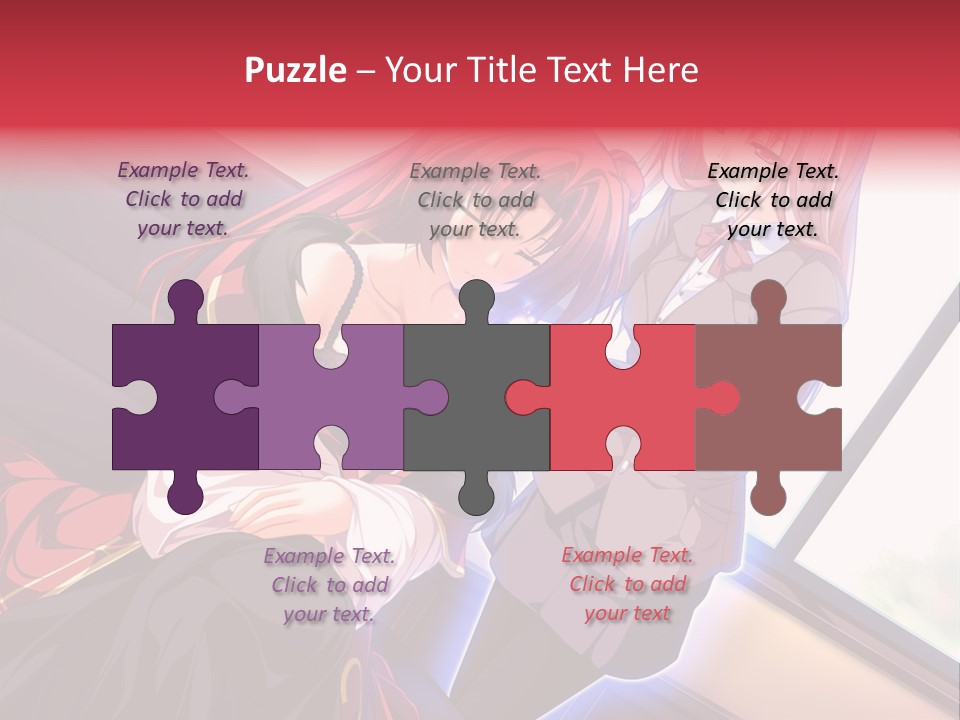 A Couple Of Women Sitting Next To Each Other PowerPoint Template