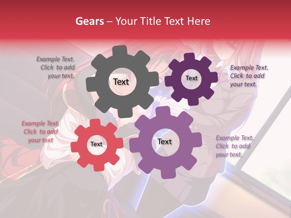 A Couple Of Women Sitting Next To Each Other PowerPoint Template