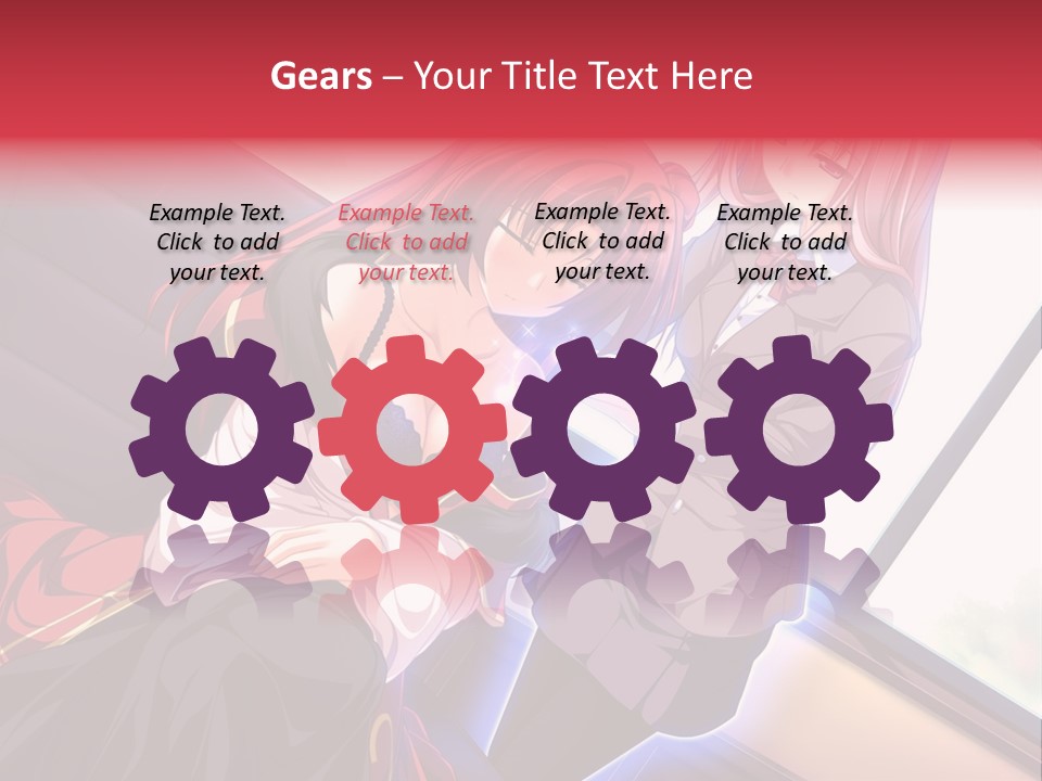 A Couple Of Women Sitting Next To Each Other PowerPoint Template