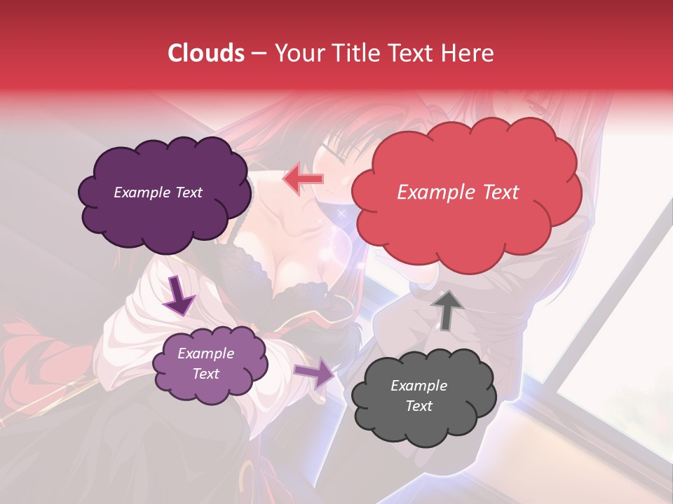 A Couple Of Women Sitting Next To Each Other PowerPoint Template