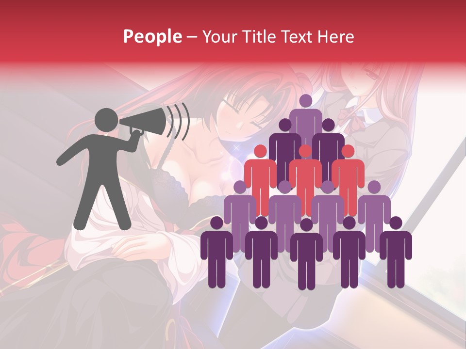 A Couple Of Women Sitting Next To Each Other PowerPoint Template