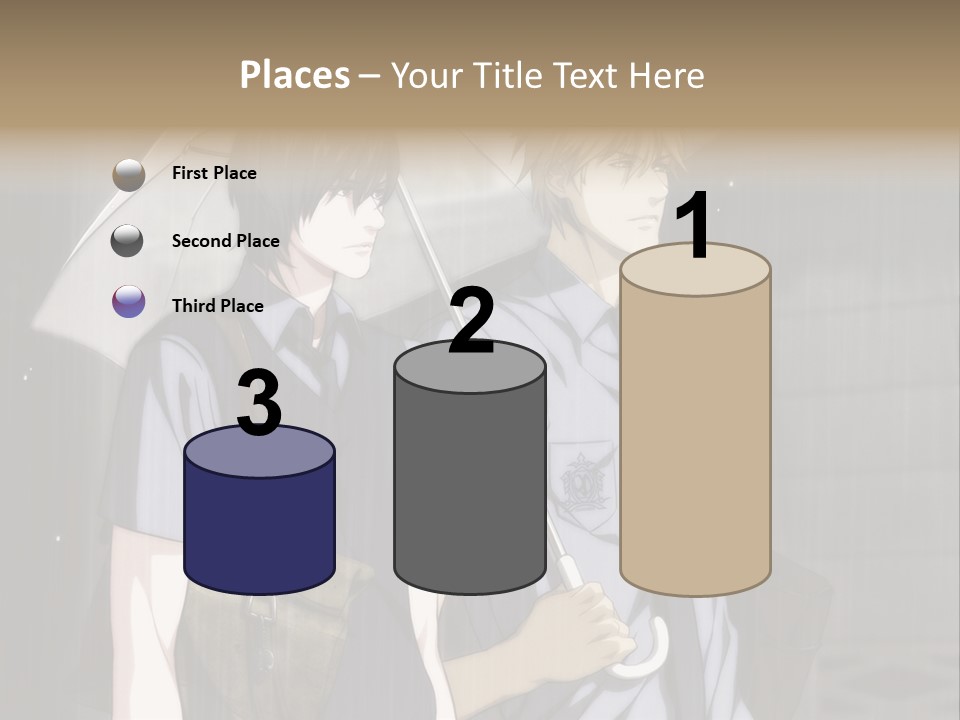 A Couple Of People Holding Umbrellas In The Rain PowerPoint Template