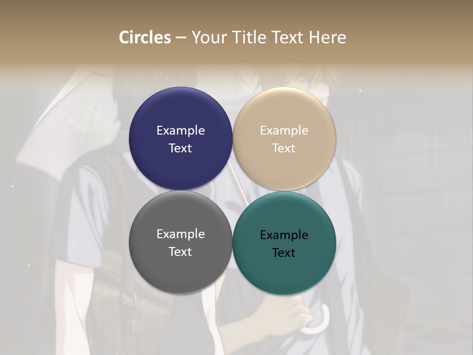 A Couple Of People Holding Umbrellas In The Rain PowerPoint Template