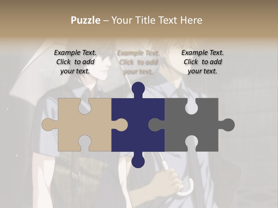 A Couple Of People Holding Umbrellas In The Rain PowerPoint Template