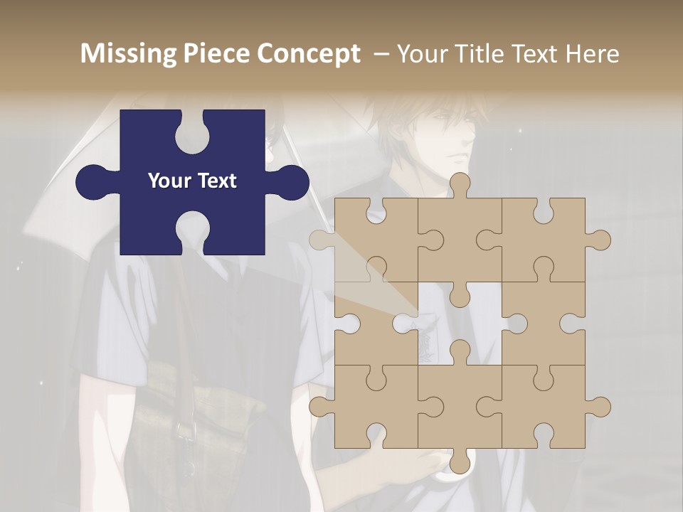 A Couple Of People Holding Umbrellas In The Rain PowerPoint Template