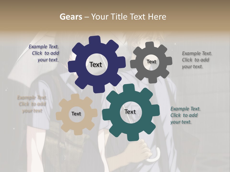 A Couple Of People Holding Umbrellas In The Rain PowerPoint Template