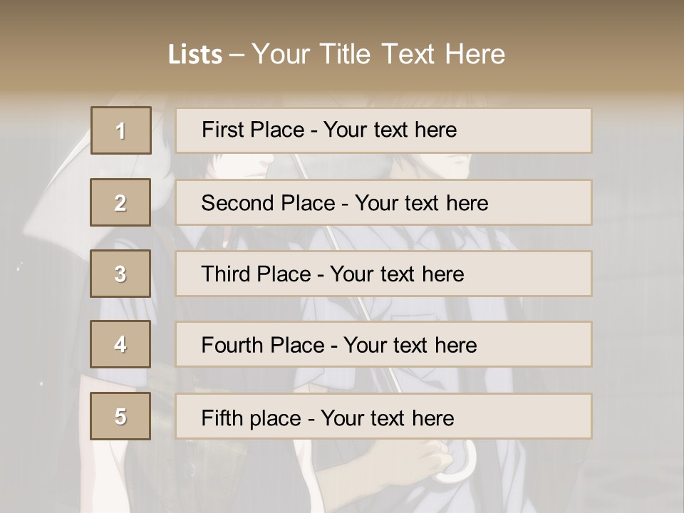 A Couple Of People Holding Umbrellas In The Rain PowerPoint Template