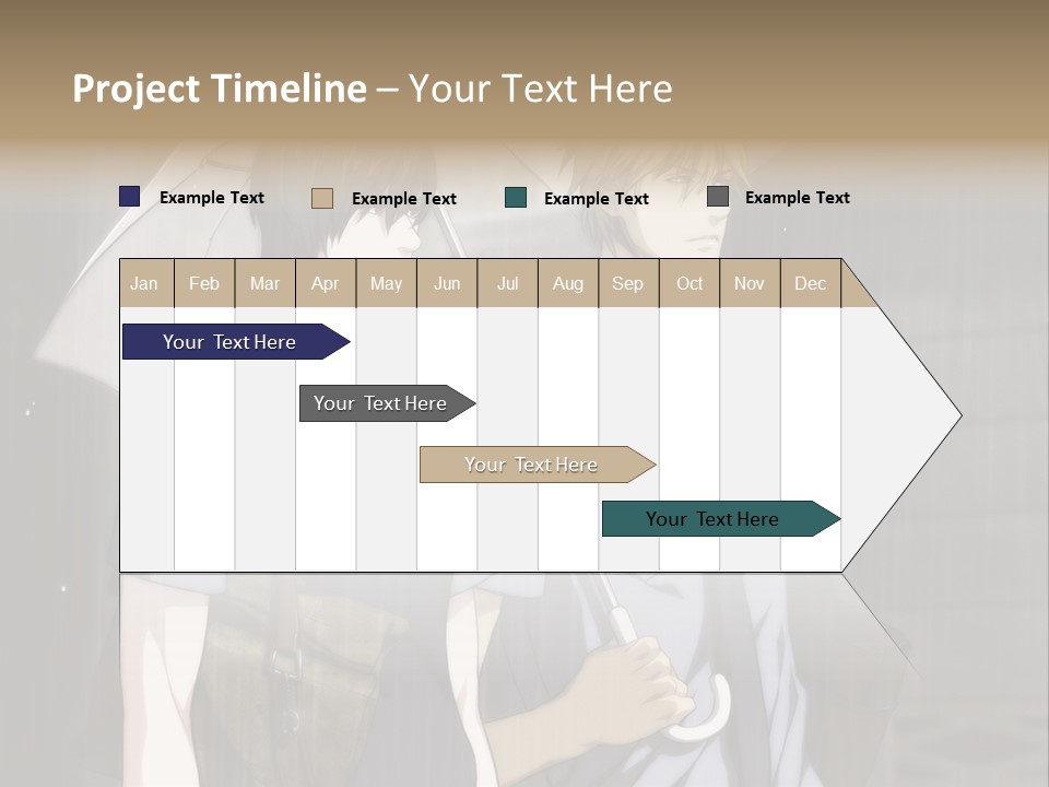 A Couple Of People Holding Umbrellas In The Rain PowerPoint Template