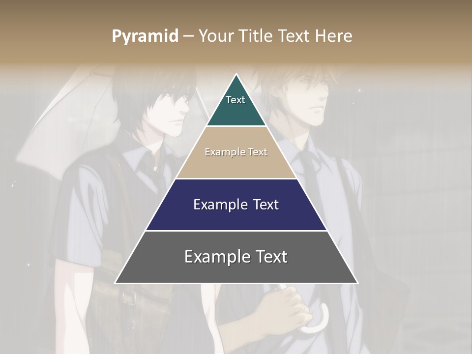 A Couple Of People Holding Umbrellas In The Rain PowerPoint Template