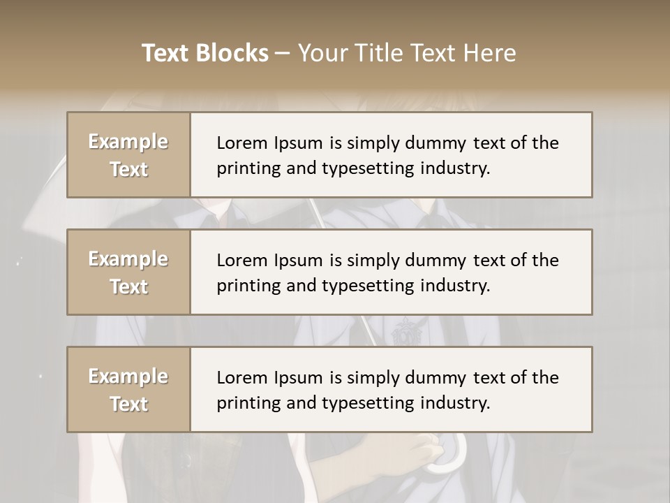 A Couple Of People Holding Umbrellas In The Rain PowerPoint Template