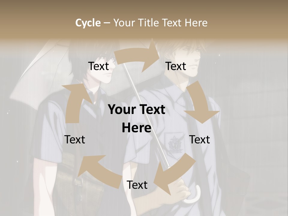 A Couple Of People Holding Umbrellas In The Rain PowerPoint Template