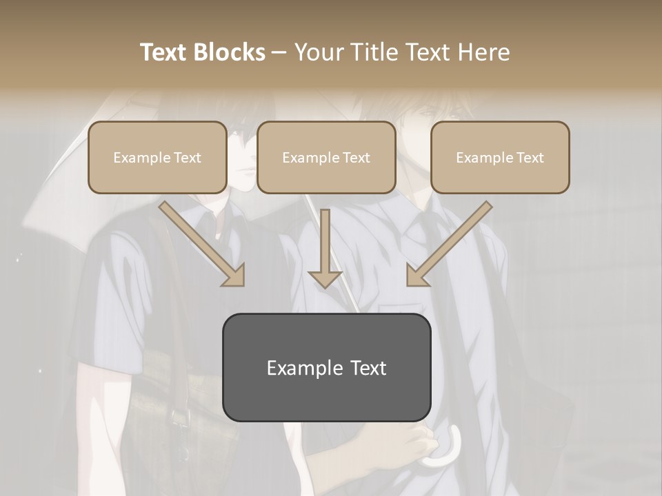 A Couple Of People Holding Umbrellas In The Rain PowerPoint Template