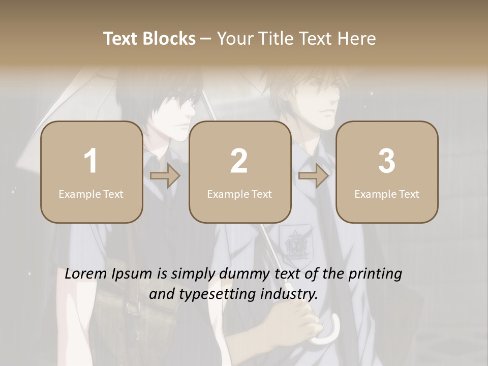 A Couple Of People Holding Umbrellas In The Rain PowerPoint Template