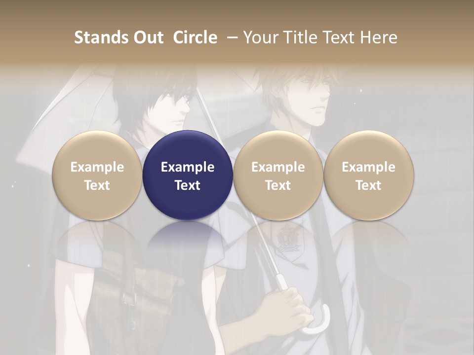 A Couple Of People Holding Umbrellas In The Rain PowerPoint Template