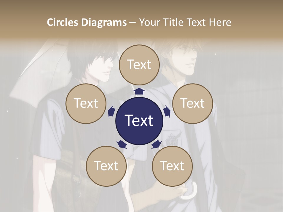 A Couple Of People Holding Umbrellas In The Rain PowerPoint Template