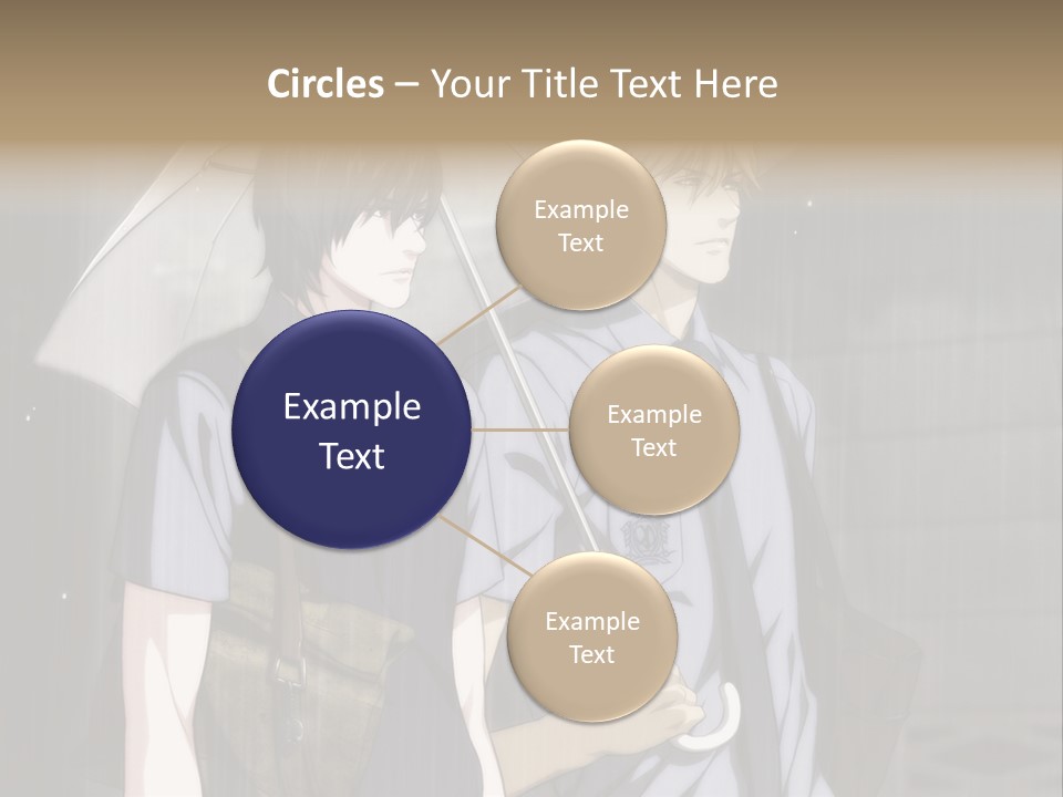 A Couple Of People Holding Umbrellas In The Rain PowerPoint Template