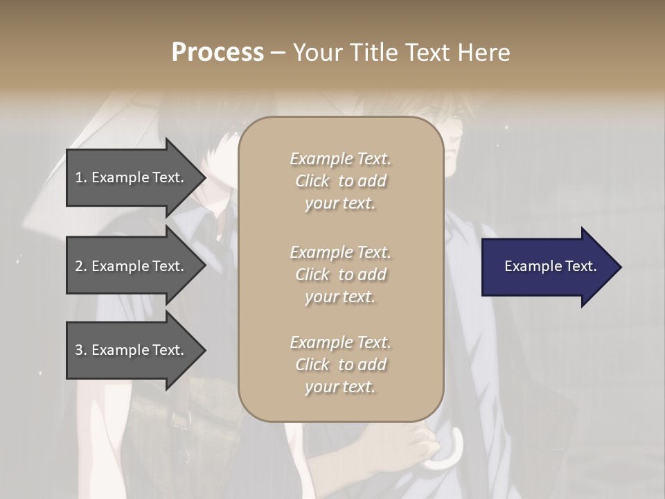 A Couple Of People Holding Umbrellas In The Rain PowerPoint Template