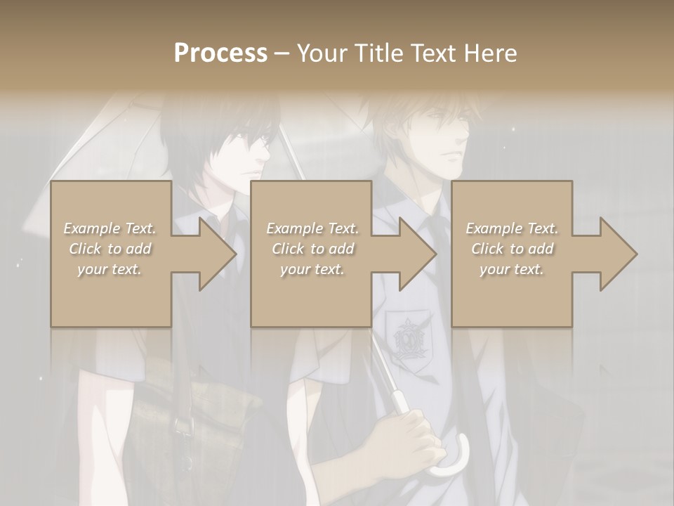 A Couple Of People Holding Umbrellas In The Rain PowerPoint Template