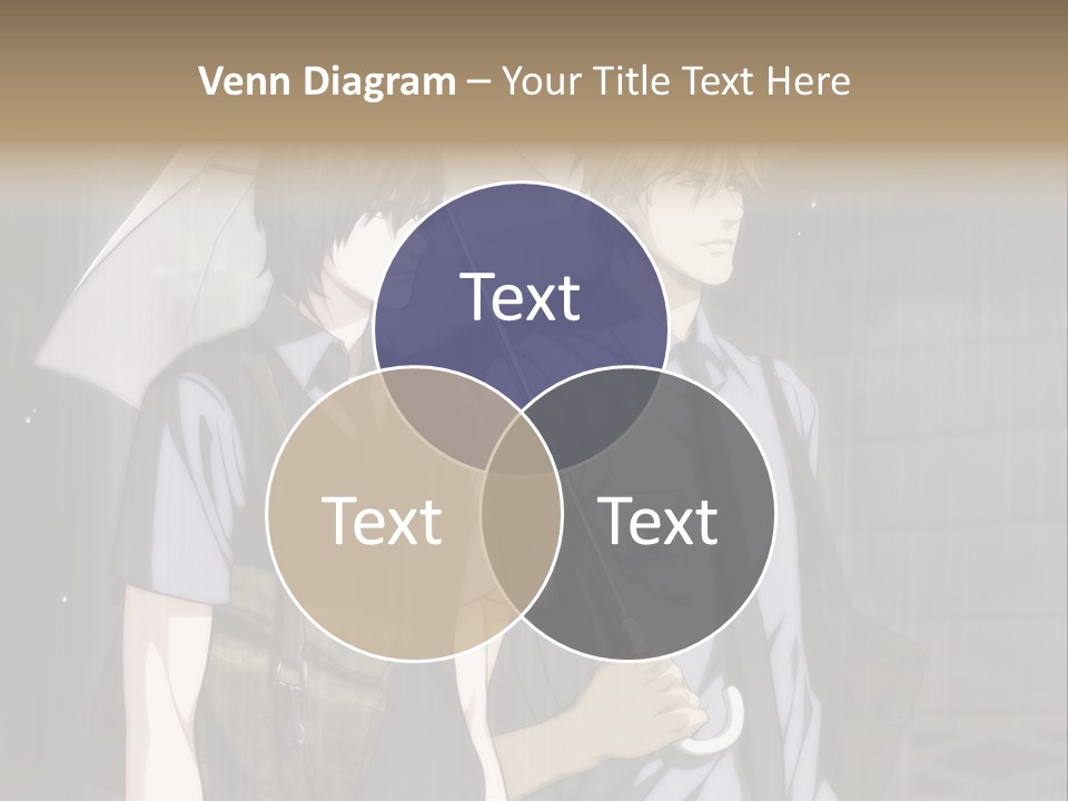 A Couple Of People Holding Umbrellas In The Rain PowerPoint Template