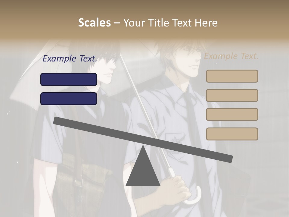 A Couple Of People Holding Umbrellas In The Rain PowerPoint Template