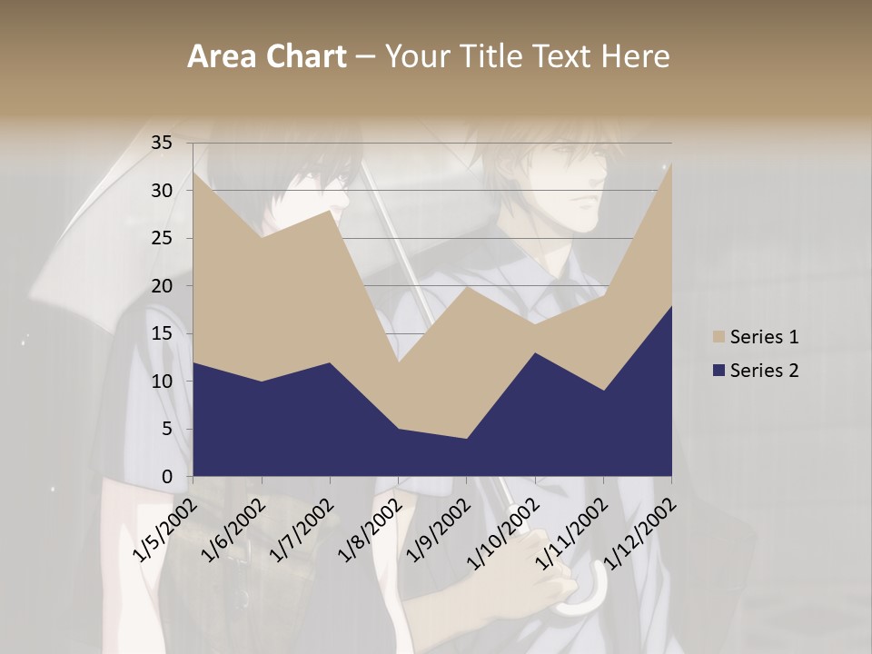 A Couple Of People Holding Umbrellas In The Rain PowerPoint Template