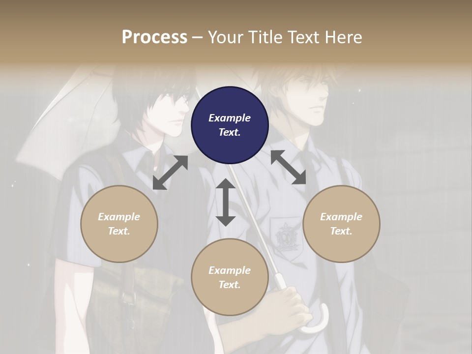 A Couple Of People Holding Umbrellas In The Rain PowerPoint Template