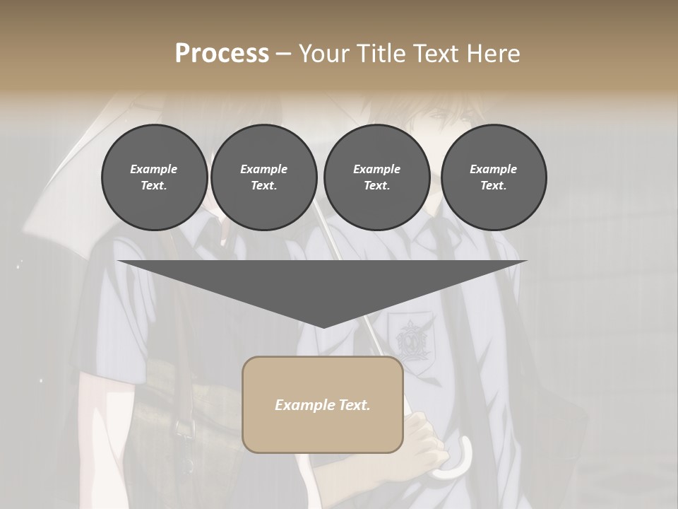 A Couple Of People Holding Umbrellas In The Rain PowerPoint Template