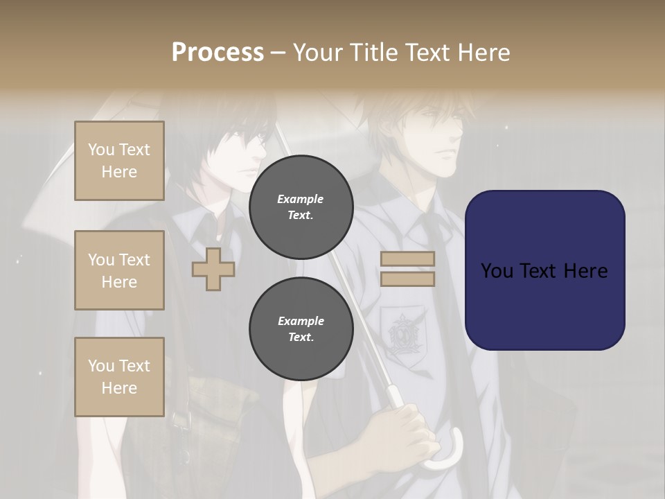 A Couple Of People Holding Umbrellas In The Rain PowerPoint Template
