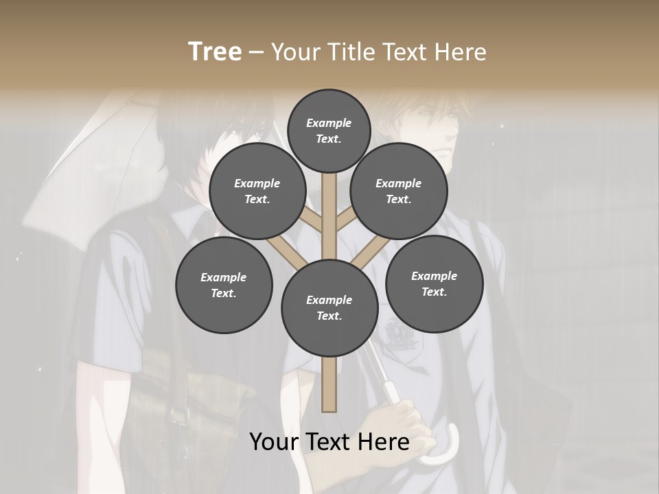 A Couple Of People Holding Umbrellas In The Rain PowerPoint Template