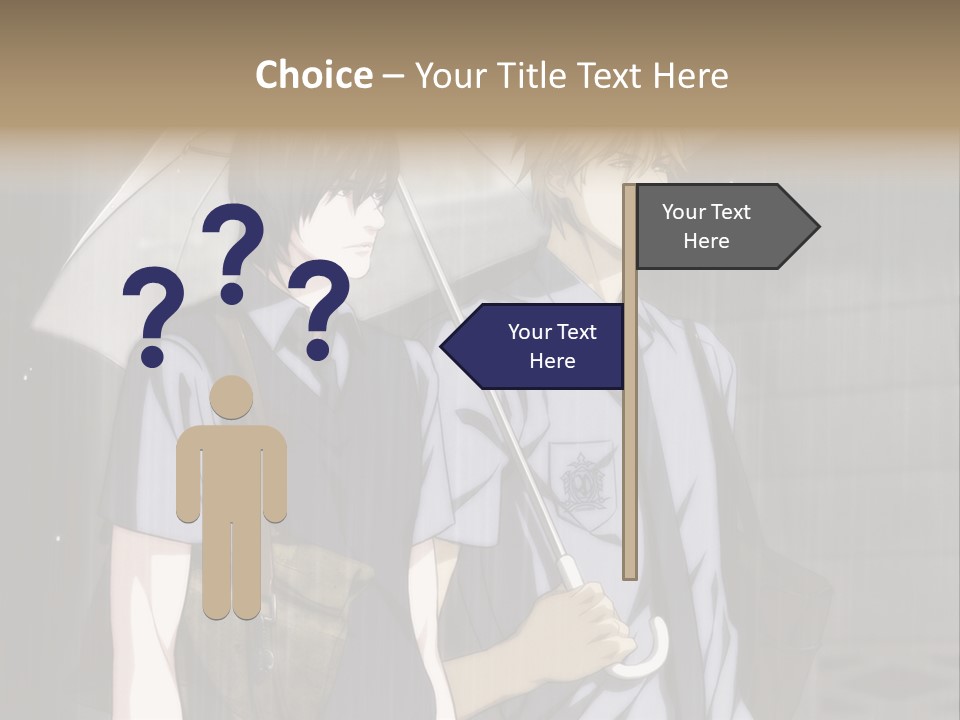 A Couple Of People Holding Umbrellas In The Rain PowerPoint Template