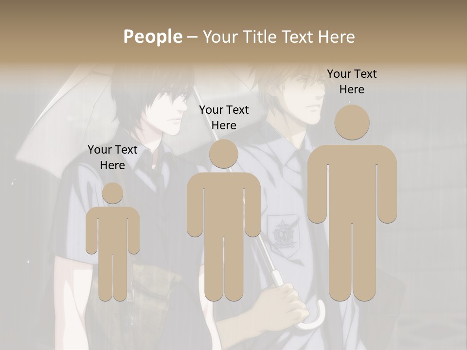 A Couple Of People Holding Umbrellas In The Rain PowerPoint Template